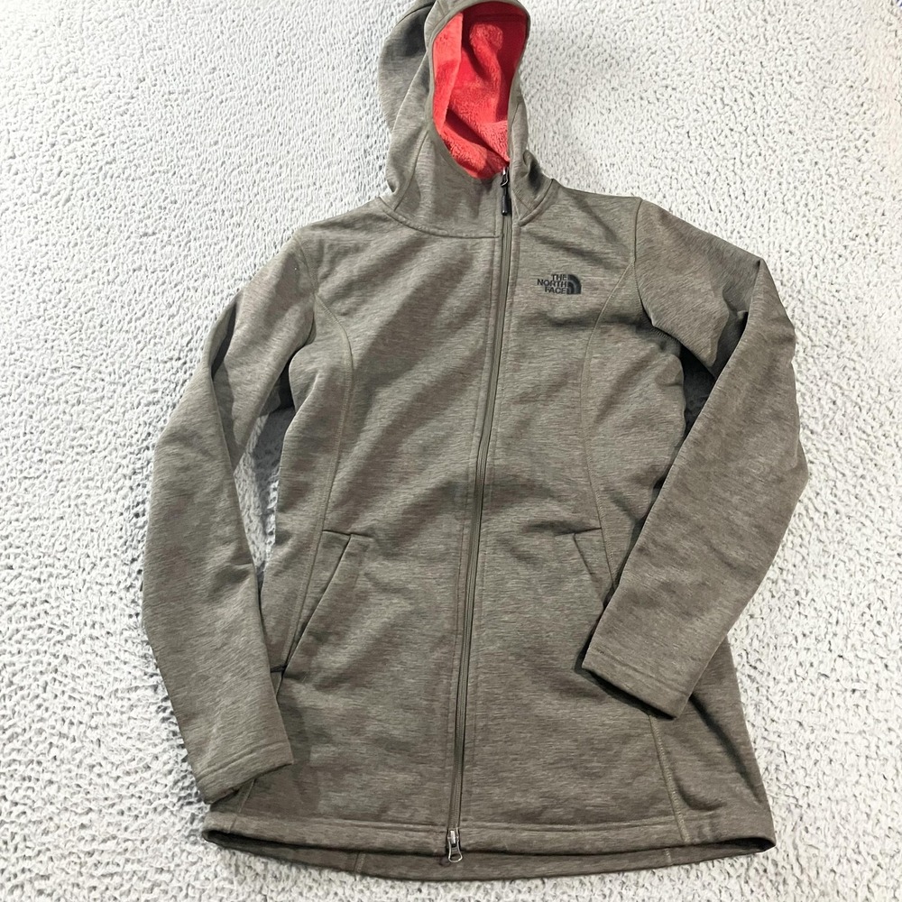 The North Face Jacket Womens Small Green Fleece‎ Lined Hooded Full Zip Softshell